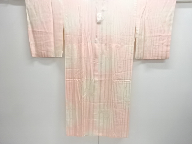 毬模様織り出し単衣長襦袢(刺繍衿付き)