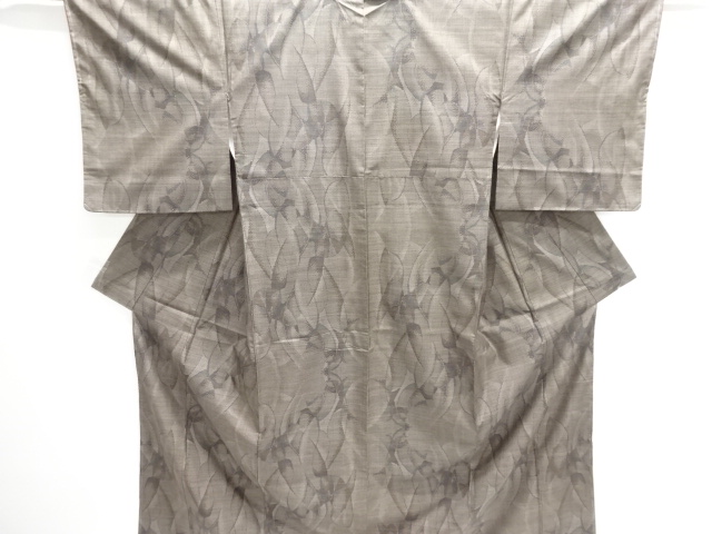 JAPANESE KIMONO / UNUSED DORO OSHIMA TSUMUGI (7 maruki) / WOVEN ABSTRACT PATTERN 