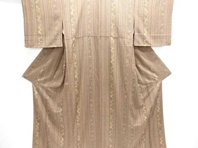 JAPANESE KIMONO / KOMON / FLOWER & STRIPE 