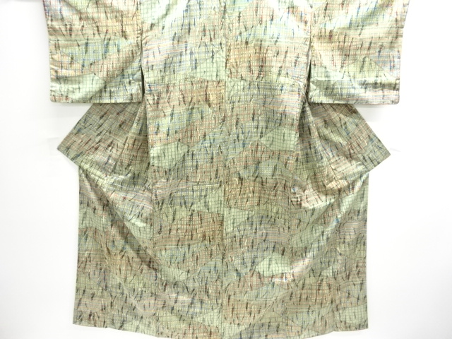 JAPANESE KIMONO / ANTIQUE KIMONO / TAISHO ROMAN STYLE / WOVEN LEAVES