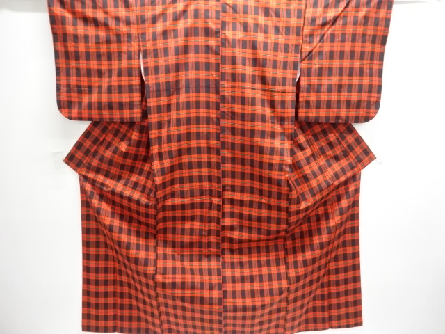 JAPANESE KIMONO / YONEZAWA TSUMUGI / ENSEMBLE / WOVEN GRID 