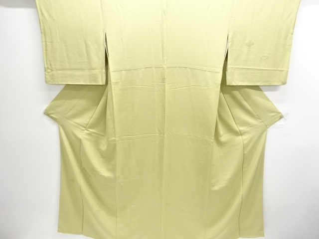 JAPANESE KIMONO / TSUKESAGE IROMUJI / SILK / SAGARA KNOTS / WOVEN FLORAL RHOMBUS / SINGLE CREST