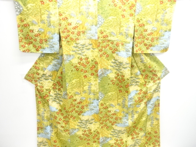 JAPANESE KIMONO / UNUSED KOMON / GARDEN 