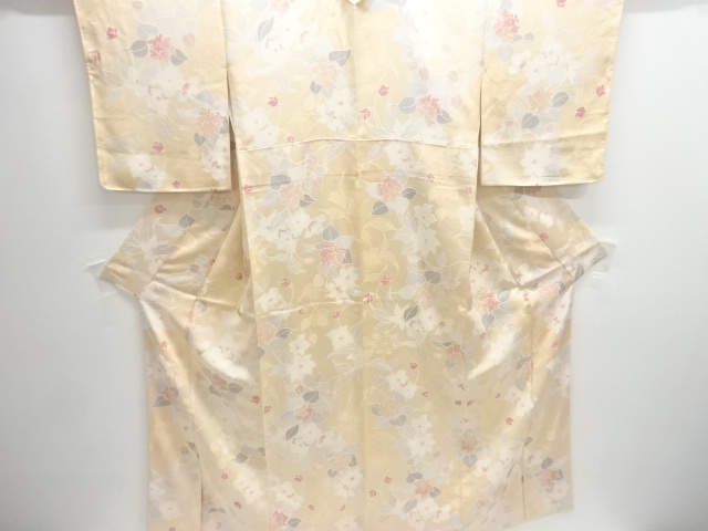 JAPANESE KIMONO / UNUSED KOMON / FLOWER 