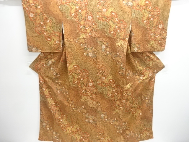 JAPANESE KIMONO / KOMON / FLOWER & BUTTERFLY 