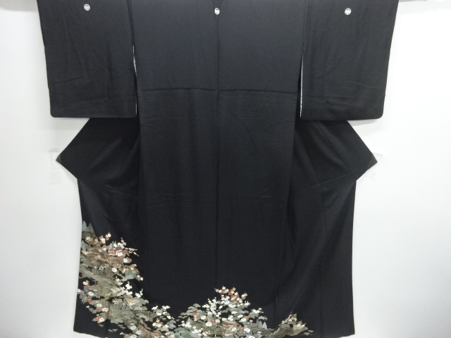 JAPANESE KIMONO / CHAYA TSUJI PATTERN TOMESODE (WITH MATCHING SLEEVES)