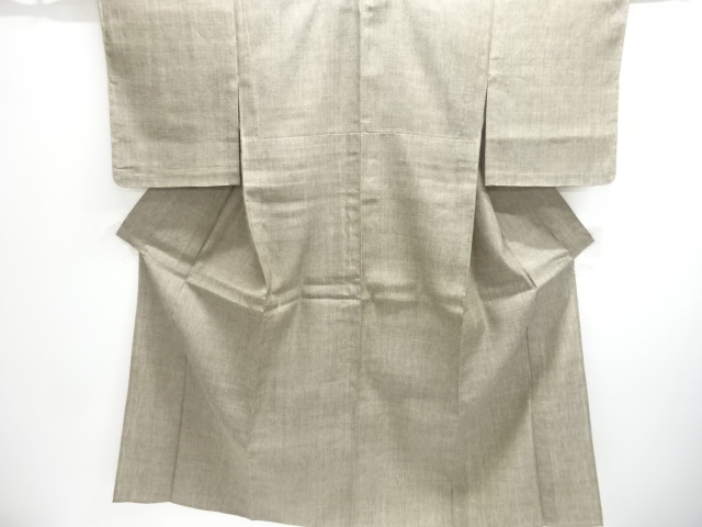JAPANESE KIMONO / ANTIQUE STRIPED PATTERN WOVEN TSUMUGIHITOE KIMONO