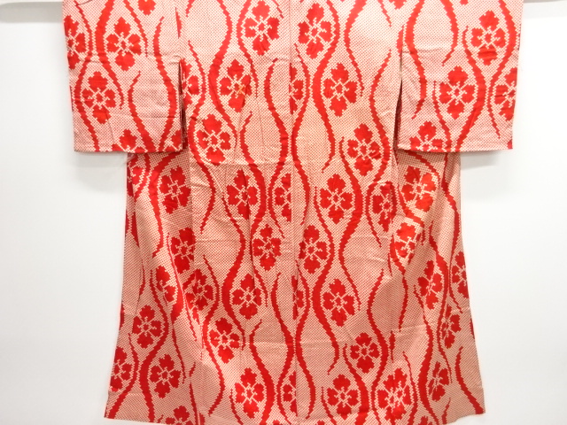 JAPANESE KIMONO / ANTIQUE HANATATE-WAKI PATTERN JUBAN