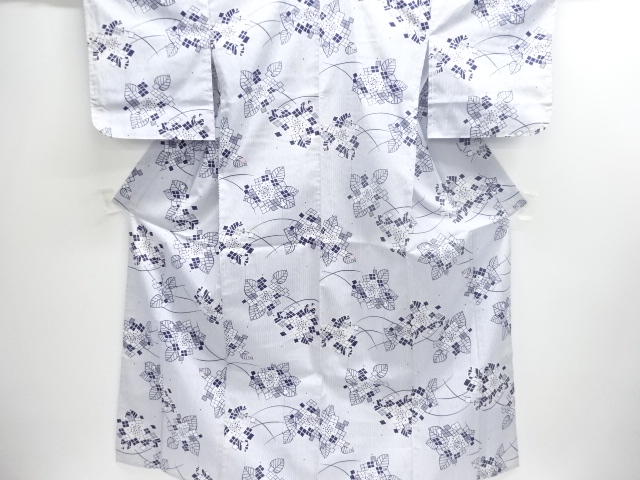 未使用品　紫陽花にカタツムリ模様浴衣