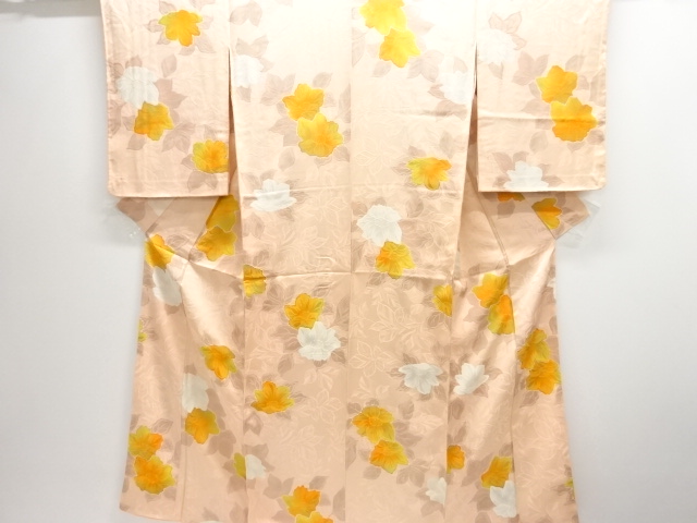 未使用品　花模様小紋着物