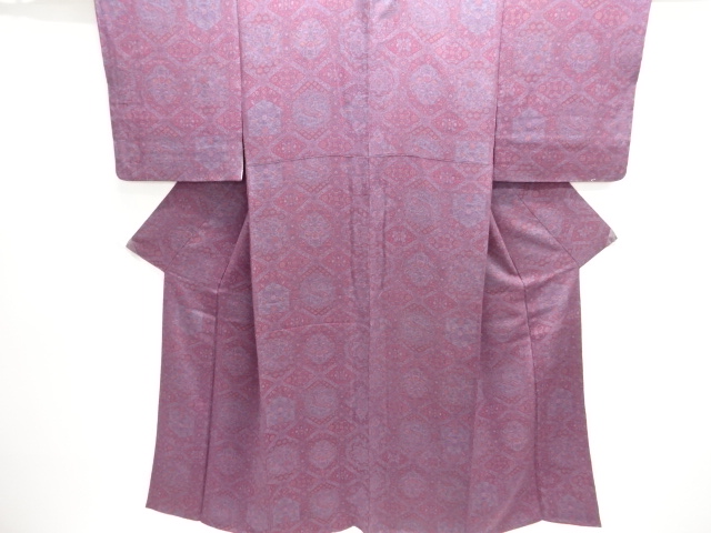 JAPANESE KIMONO / KOMON / CHIRIMEN / FLOWER BIRD SARASA 
