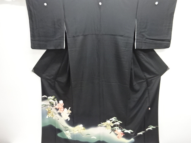 作家物　童子に松藤模様留袖(比翼付き)