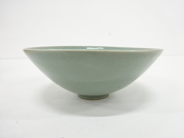 廣州窯 象嵌 青磁 高麗青磁 雲鶴 促す 急須 茶注 共箱 煎茶道具
