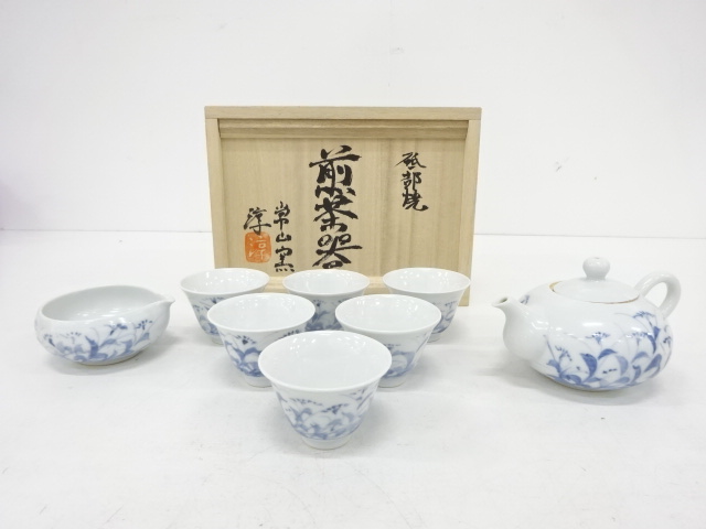 青磁 氷裂貫入 煎茶器揃 宝瓶・煎茶碗5客・湯冷 作者