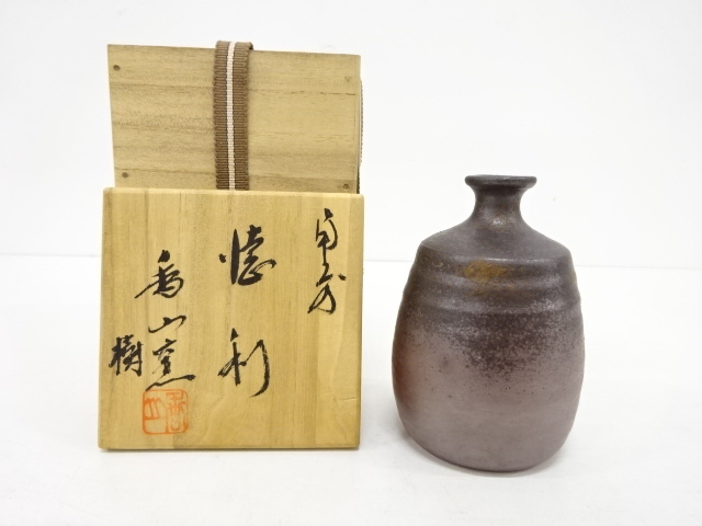 備前焼 在印 窯変 角徳利 酒器 徳利 古美術 美術品 骨董 古玩 時代物 