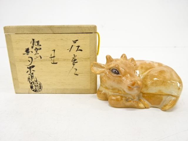 石田滋圭 翁 香合 京焼 茶道具 共箱｜美術品・アンティーク・コレクション
