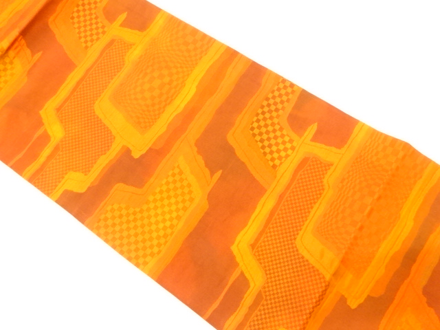 JAPANESE FUKURO OBI / UNUSED / WOVEN CHECKERED