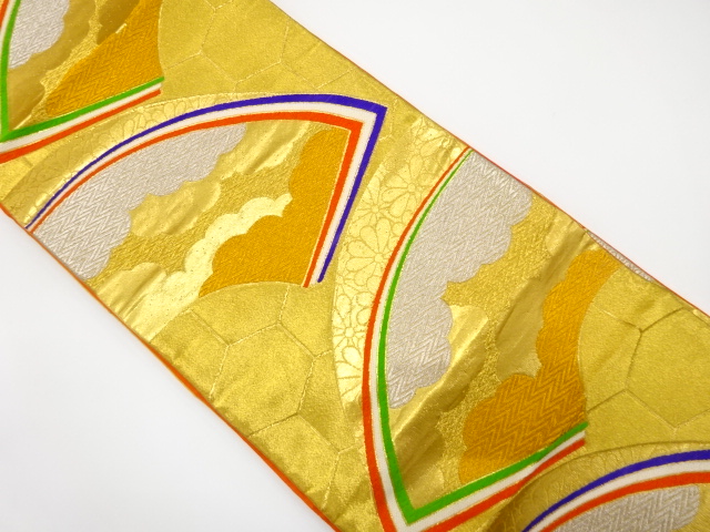 JAPANESE KIMONO / ANTIQUE OBI FOR KIDS / SILK / WOVEN JIGAMI PATTERN 
