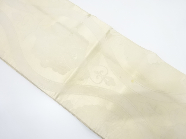 JAPANESE KIMONO / ANTIQUE OBI FOR KIDS / SILK / WOVEN FLOWER TATEWAKU PATTERN
