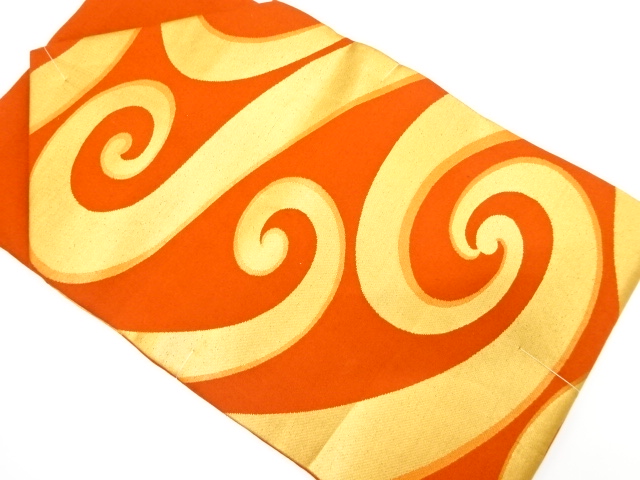 JAPANESE NAGOYA OBI / UNUSED / WOVEN ARABESQUE