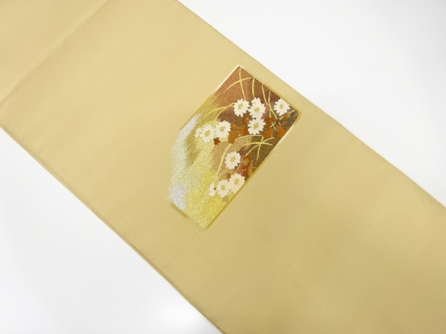JAPANESE NAGOYA OBI / UNUSED / TSUZURE / WOVEN FLOWER