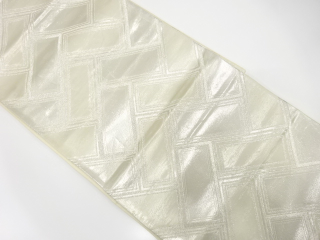 アンティーク　桧垣模様織り出し袋帯（材料）
