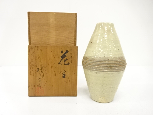 JAPANESE CERAMICS /  ASAHI WARE FLOWER VASE / ARTISAN WORK