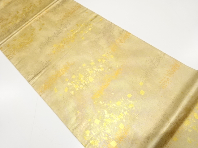 JAPANESE KIMONO / ANTIQUE FUKURO OBI / SILK / WOVEN SCATTERED FOILS