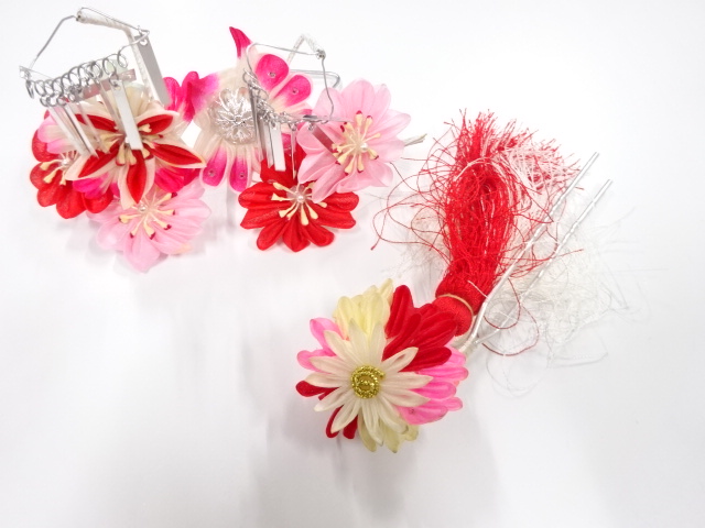 JAPANESE KIMONO / ANTIQUE HAIR ACCESSORY SET / TSUMAMI CRAFT