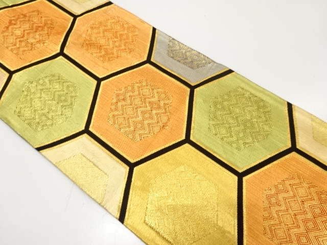 JAPANESE FUKURO OBI / WOVEN KIKKO PATTERN