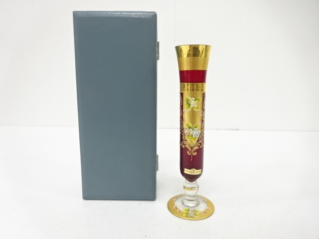 ヴェネチアンガラス　フラワーベース(20.5センチ)