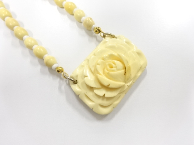 アンティーク　象牙　ネックレス　約20.07g