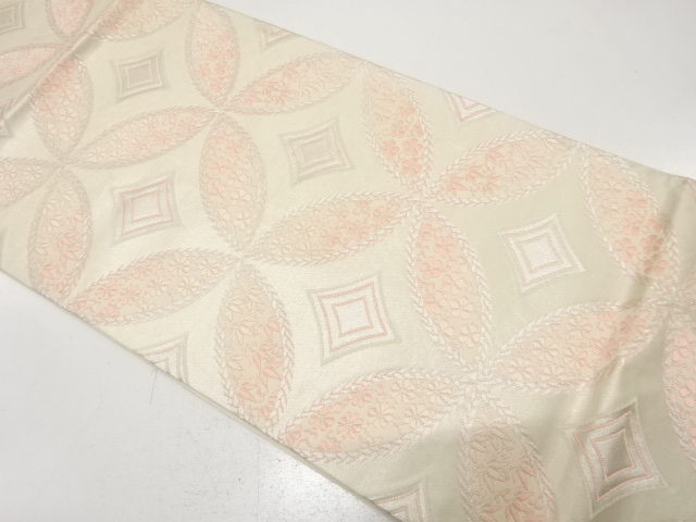 JAPANESE KIMONO / ANTIQUE FUKURO OBI / SILK / WOVEN FLORAL SHIPPO