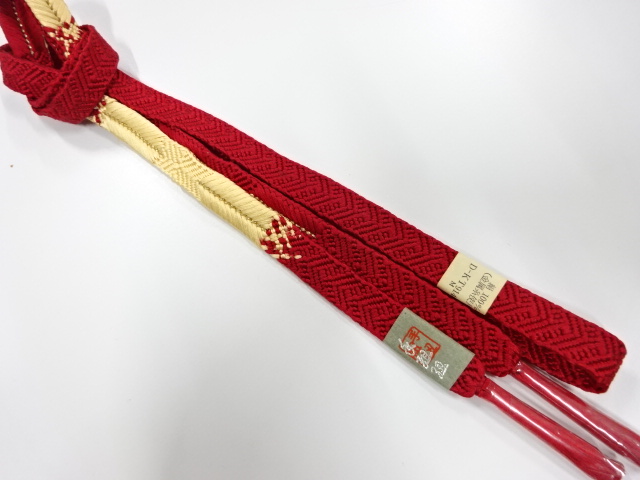 未使用品　正絹　手組帯締め