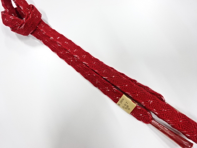 未使用品　正絹　手組帯締め