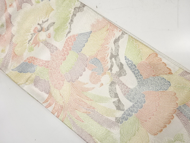 佐賀錦　鳳凰に松模様織り出し　袋帯