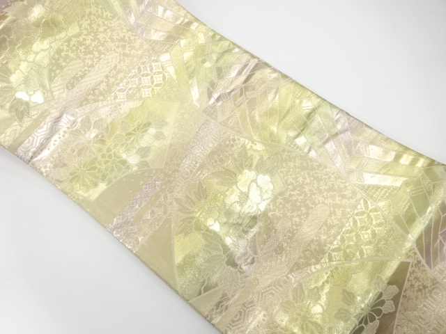 JAPANESE FUKURO OBI / UNUSED / SAGANISHIKI / WOVEN KIKU