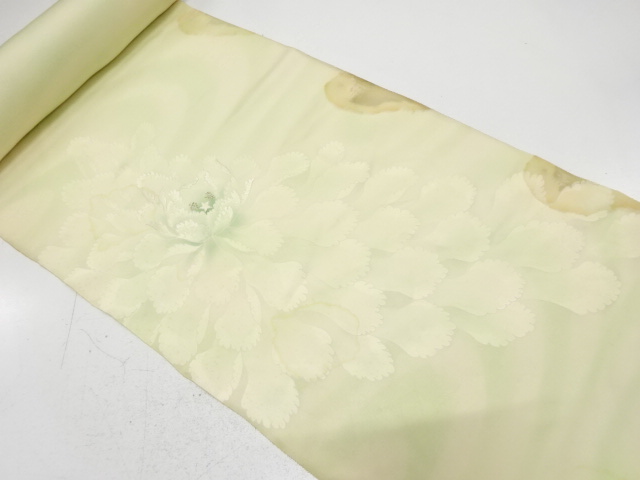 アンティーク　牡丹模様刺繍　訪問着反物