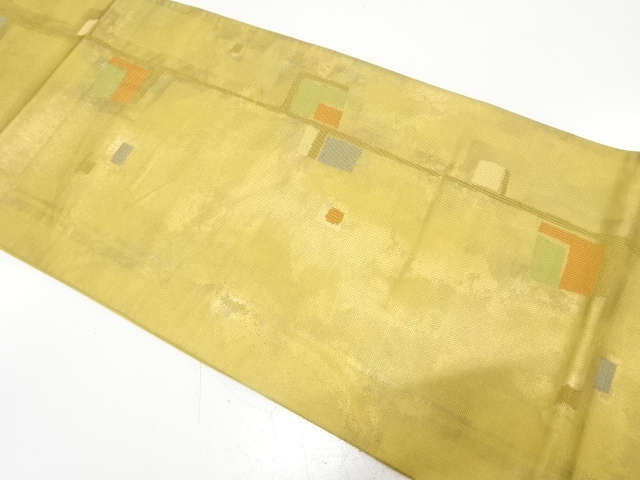 アンティーク　引箔　抽象模様織り出し袋帯（材料）