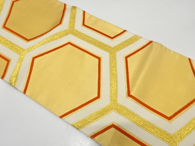 アンティーク　亀甲模様織り出し袋帯（材料）