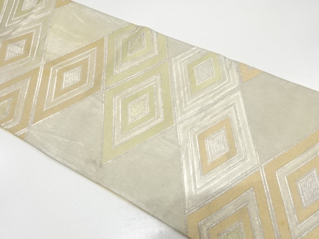 アンティーク　重ね菱模様織り出し袋帯（材料）