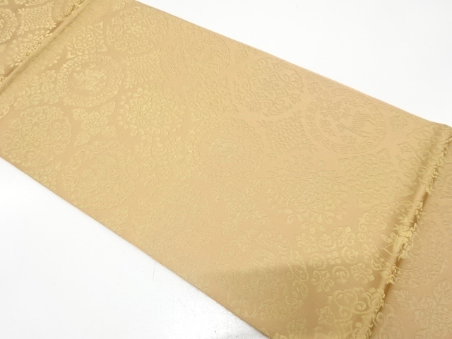 アンティーク　華紋に狩人模様織り出し袋帯（材料）