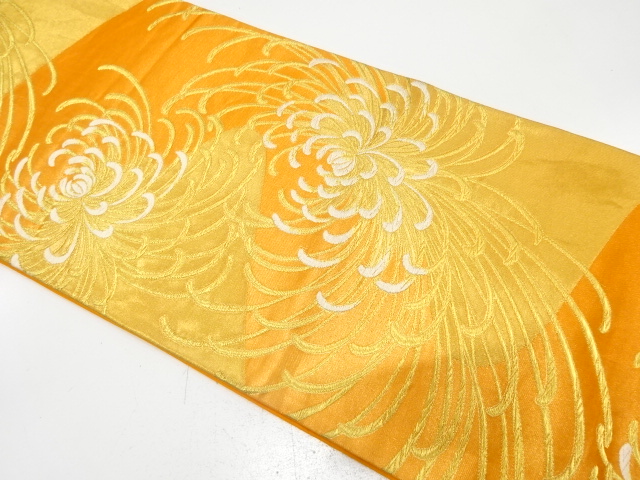 アンティーク　乱菊模様織り出し袋帯（材料）