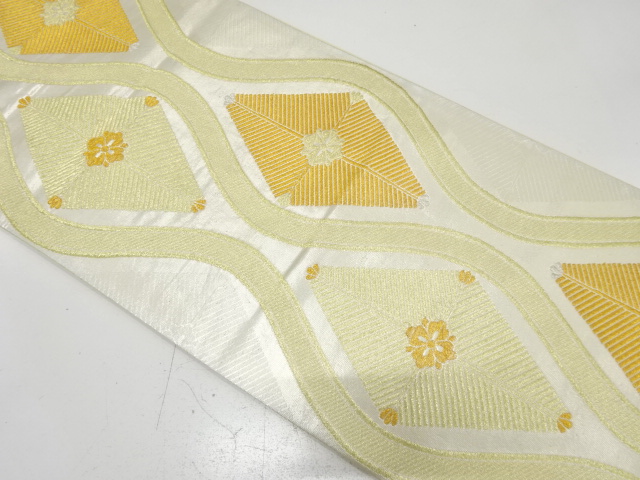 アンティーク　立涌に若松模様織り出し袋帯（材料）