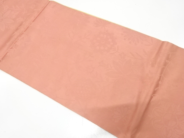 アンティーク　花模様織り出し全通袋帯（材料）