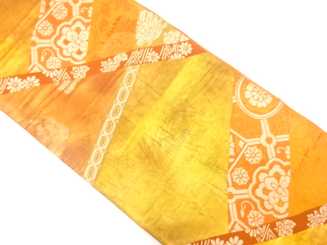 JAPANESE KIMONO / ANTIQUE FUKURO OBI / SILK / WOVEN PAULOWNIA