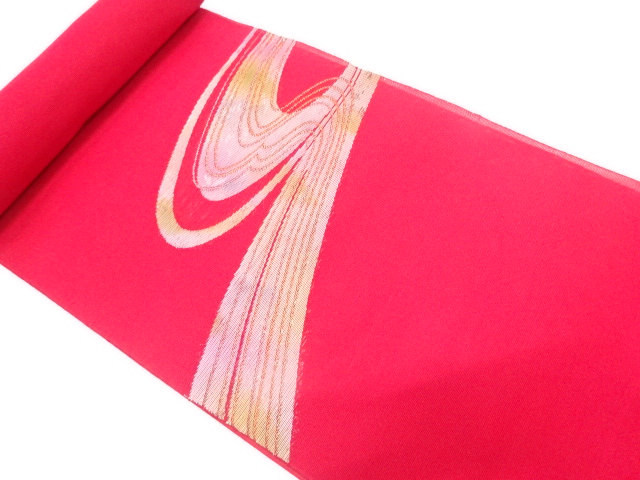 JAPANESE KIMONO / ANTIQUE BOLT FOR SUMMER NAGOYA OBI / WOVEN STREAM