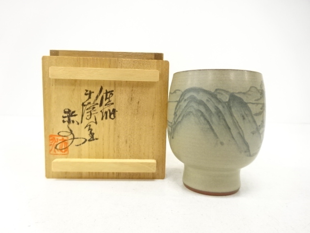 JAPANESE POTTERY / MUMYOI WARE YUNOMI TEA CUP