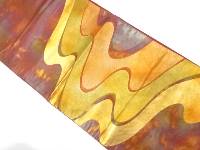 アンティーク　引箔　霞模様袋帯（材料）