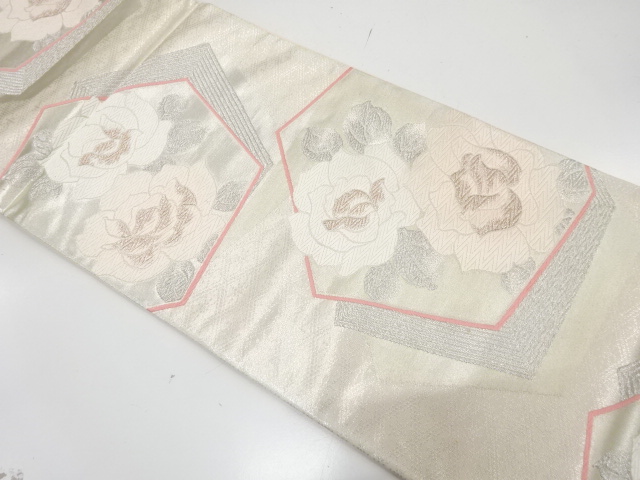 JAPANESE FUKURO OBI / WOVEN ROSE